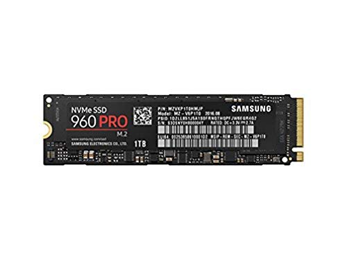 Samsung MZ-V6P1T0BW SSD 960 PRO, 1 TB, NVMe, Nero Rosso