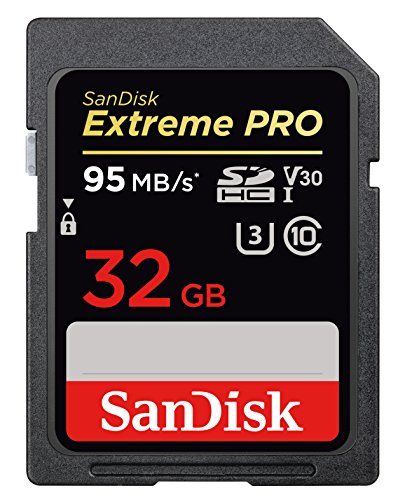 SanDisk Extreme PRO, Scheda di memoria da 32 GB SDHC fino a 95 MB   s, UHS-1, Classe 10, U3, V30