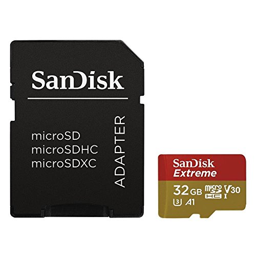 SanDisk Extreme Scheda di Memoria MicroSDHC da 32 GB + Adattatore SD fino a 100 MB sec, Classe 10, U3, V30 A1, FFP
