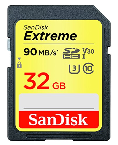 SanDisk Extreme Scheda di Memoria, SDHC da 32 GB, fino a 90 MB sec, Classe 10, U3, V30