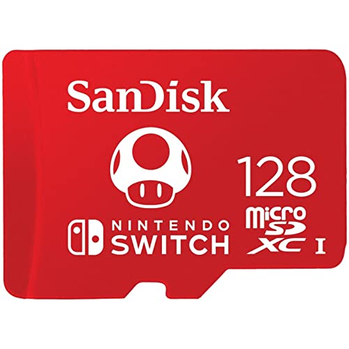 Sandisk Scheda Microsdxc Uhs-I Per Nintendo Switch 128Gb - Prodotto Con Licenza Nintendo, ‎Rosso (Red), ‎1.02 x 1.52 x 1.27 cm; 4.54 grammi