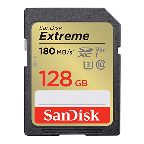 SanDisk Scheda SDXC Extreme da 128 GB + RescuePRO Deluxe, fino a 180 MB s, UHS-I, Classe, 10, U3, V30
