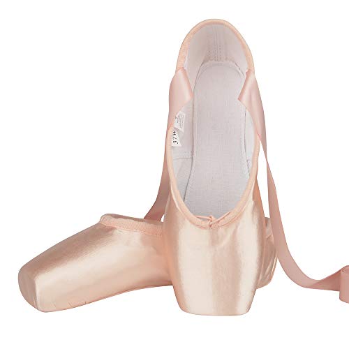 Scarpe da Danza Punta Classica Scarpette da Balletto Pointe Rosa co...
