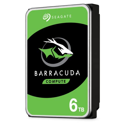 Seagate BarraCuda, 6 TB, Hard Disk Interno, SATA da 6 GBit s, 3,5 , 5.400 RPM, Cache da 256 MB per PC Desktop (ST6000DM003)
