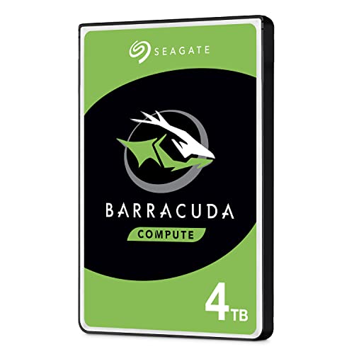 Seagate BarraCuda, Unità Disco Interna da 4 TB, Unità SATA da 6 Gbit s, 2,5 , 5.400 giri min, Cache da 128 MB per PC Desktop e PC Portatili (ST4000LM024)