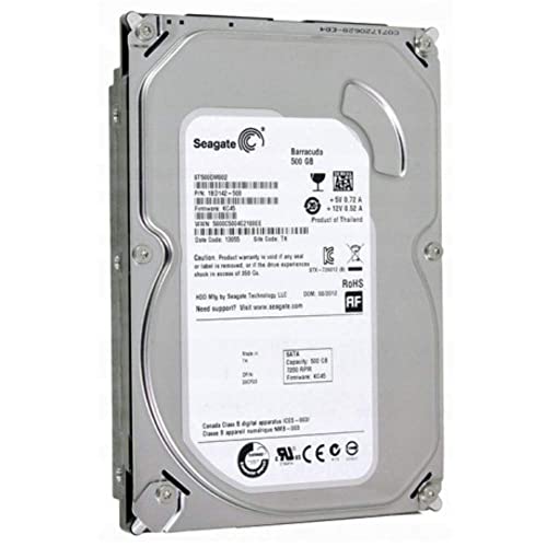 SEAGATE ST500DM002 Barracuda 7200.12 500GB 7200 RPM 16MB cache SATA 6.0Gb s 3.5 hard disk interno (Bare Drive) (Ricondizionato)
