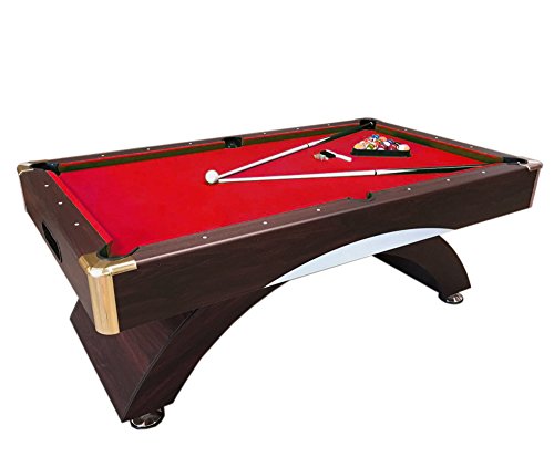 Simba Srl Tavolo da Biliardo Carambola Misura 188 x 94 cm - Snooker Rosso 7 ft Napoleone 7 Piedi - Accessori Carambola