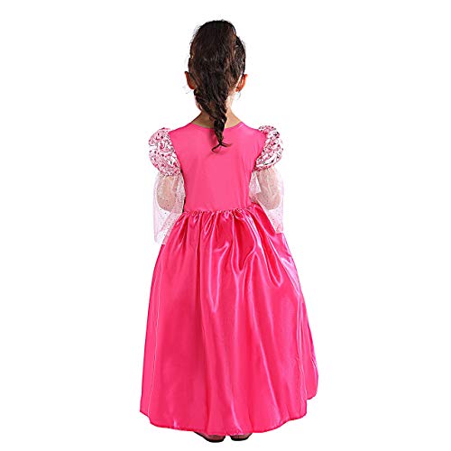 Sincere Party Costume da principessa medievale rosa per bambina con...