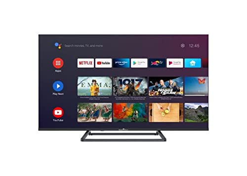SMART TECH 40FA10V3- Tv LED 40 pollici FHD Android 9.0, Quad Core, 1G 8G, DVB-T2 C S2, H.265, HDR 10,Dolby Audio, 2T2R Wi-Fi, Bluetooth, Google Assistant, Netflix YouTube Prime Video, HbbTV, Nero