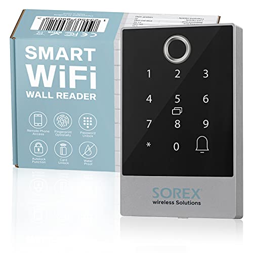 Smart WiFi - Lettore da parete per controllo accessi elettronico, controllo accessi con impronte digitali, RFID, apertura codice e cellulare, lettore di impronte digitali