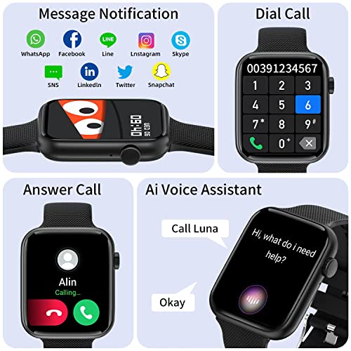 Smartwatch con Chiamata Bluetooth e Risposta Vivavoce, Impermeabile...