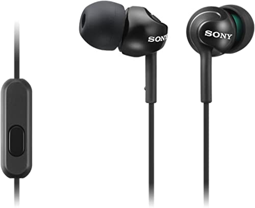 Sony MDR-EX110AP - Cuffie in-ear con microfono, Auricolari in silic...