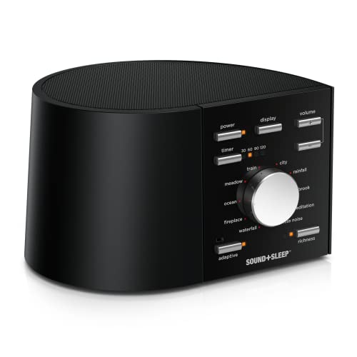 Sound+Sleep ASM1002-G Alta Affidabilità del sonno Macchina del suono ad alta fedeltà con veri suoni naturali, suoni di ventole, rumore bianco