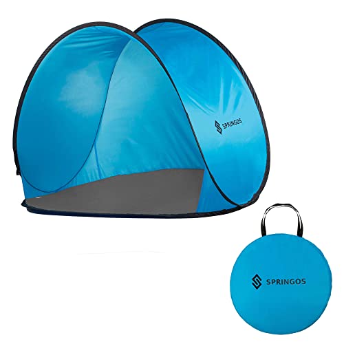SPRINGOS Tenda pop-up tenda da spiaggia automatica protezione dal vento sulla spiaggia con pavimento per bambini per attività all aria aperta