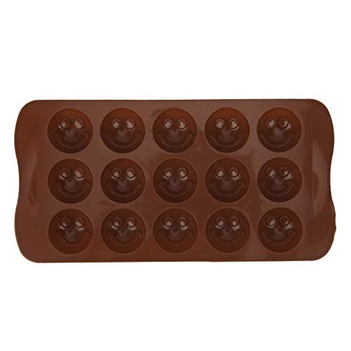 SUNGOOYUE Accessori per Stampi per Cioccolato Fai-da-Te, Stampi per Dolci al Cioccolato a Forma di Faccia Felice in Silicone per Accessori da Forno da Cucina((Faccia Sorridente))