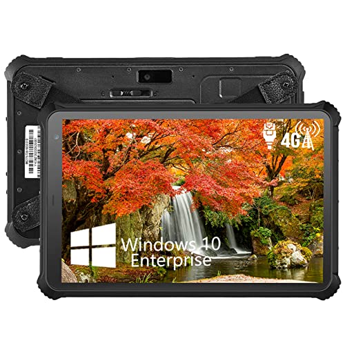 Tablet Rugged Impermeabile da 10 Pollici con Batteria Rimovibile Windows 10 Enterprise: 4G LTE IP67 GPS Dual Wi-Fi 10000mAh 3,8V Porta Ethernet  4GB+64GB
