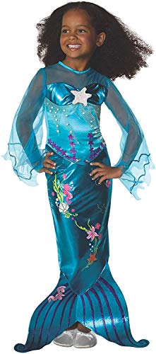 Tante Tina Vestito da Sirena per Bambina - Costume da Sirena con Go...