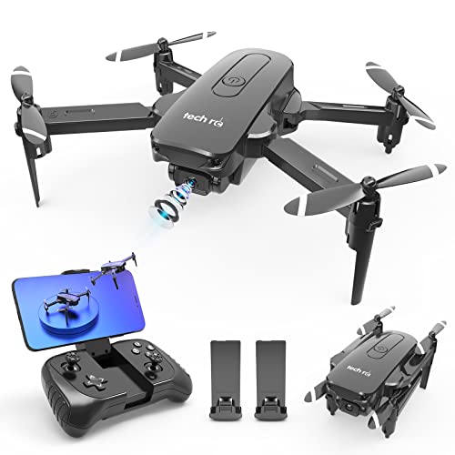 tech rc Drone con Telecamera 1080P HD Drone Professionale Pieghevole FPV,Drone con Due Batterie Un Pulsante di Decollo  Atterraggio,modalità Senza Testa 3D Flip Regalo per Ragazzi e Principianti