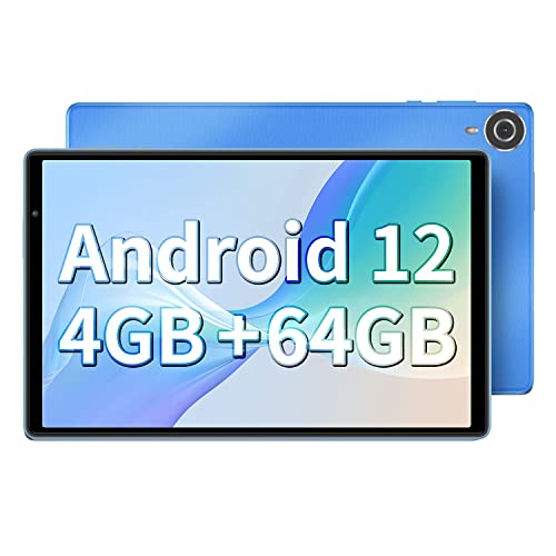 TECLAST Tablet Android 12 P25T Tablets 10 Pollici, 4GB RAM 64GB ROM(TF 1TB), Quad Core 1.8GHz, 1280×800 HD IPS, 2.4 5.0GHz WiFi 6+Type C+Bluetooth 5.0+5000mAh+Face ID+Blue 2023