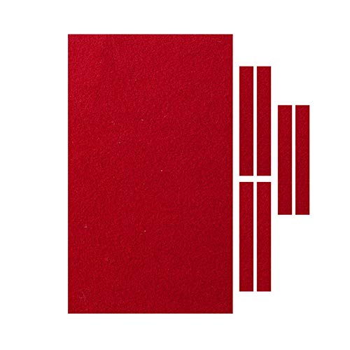 TGUS - Tovaglia da biliardo, in feltro di alta qualità, accessori per tovaglie, per tavoli da biliardo da interni, barsclubs, alberghi, dimensioni: 2,8 + 1 m, colore: Rosso