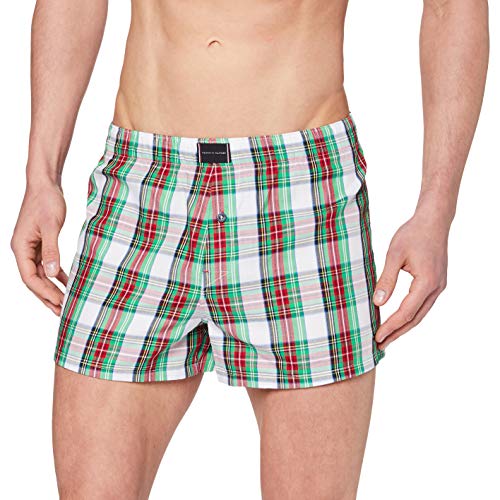 Tommy Hilfiger 2p Woven Boxer, Intimo Uomo, Primary Green Terrain, M