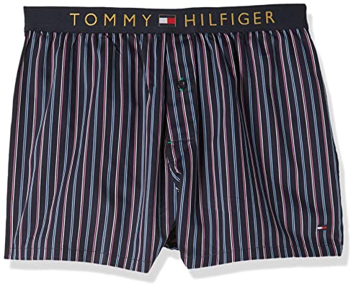 Tommy Hilfiger Stampa Boxer Tessuto Corti, Dress Stripe Vertical, L Uomo