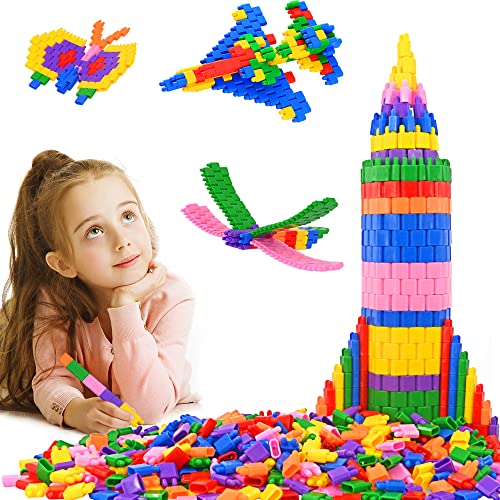 TOMYOU Blocchi da costruzione Starter Set per giocattoli educativi STEM Toys - Blocchi da costruzione per bambini BAU Toys - Set da 600 pezzi