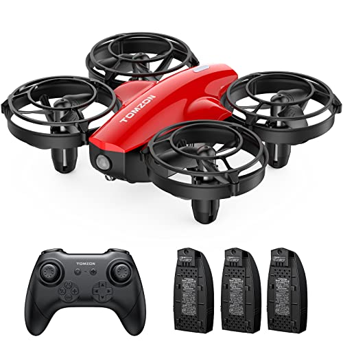 Tomzon A24 Mini Drone per Bambini, Drone Telecomandato con 3 Batterie 24 Minuti di Volo, Drone Giocattolo per Principianti, Quadricottero RC con 360° Protezione, Modalità Lancio 3D Flip Rotazione