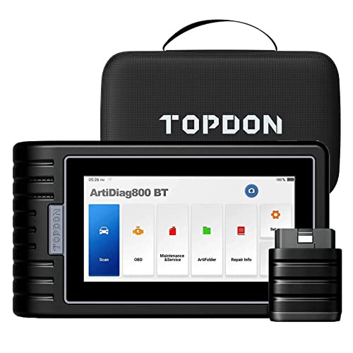TOPDON ArtiDiag800 BT Strumento Diagnostica Auto Scanner Bluetooth OBD2 Sistema Completa Diagnosi con 28 Funzioni di Ripristino, AutoVIN per Oltre 10.000 Modelli
