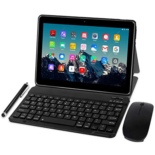 TOSCIDO Tablet 10 Pollici 4G LTE Octa Core 1.6GHz Tablet Android 10.0,4GB RAM,64GB ROM,Dual Sim,WiFi,Tastiera Wireless | Mouse | Cover per Tablet M863 e Altro Inclusa - Grigio