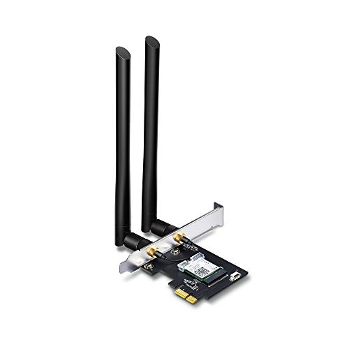 Tp-Link Scheda Di Rete Wi-Fi Con Bluetooth 4.2, Ac1200 5G + 2.4G Wi-Fi Gigabit Scheda Pc Wifi, Chipset Inter Ac7265, Win 10 8.1 8 7 (Archer T5E), Nero, ‎8.32 x 12.08 x 2.15 cm; 230 grammi