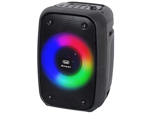 Trevi XFest XF 150 KB Altoparlante Amplificato Portatile 15W, USB, Micro SD, Bluetooth e Funzione TWS, Karaoke Party Speaker con Microfono Incluso