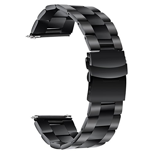TRUMiRR Cinturino in Acciaio Inossidabile per la Cintura di Sicurezza in Acciaio Inossidabile 22mm per Samsung Gear S3 Classic Frontier, Moto 360 2 46mm, ASUS ZenWatch 1 2 Uomo, LG G Watch Urbane