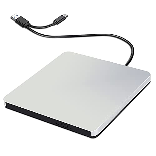Unità Blu-ray esterna USB3.0, masterizzatore Blu-ray esterno, unità BD CD DVD masterizzatore Blu-ray 3D portatile, lettore Blu-ray esterno USB 3.0 e di tipo C, adatto per Windows XP 7 8 10