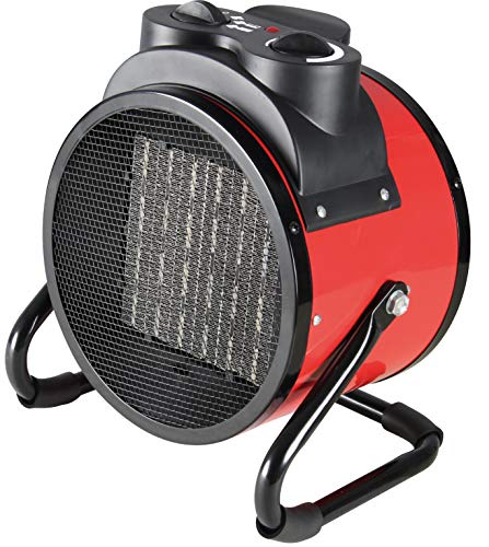 Valex 1860106 - Generatore aria calda, 3kW, 2 livelli di potenza, Rosso Nero, 26 x 20.5 x 29.5 cm