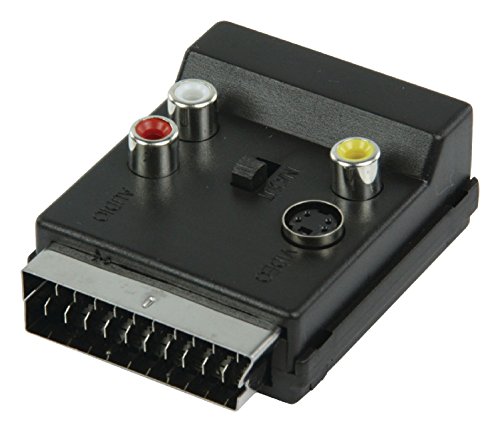 Valueline SCART60 Adattatore Scart 21 pin (maschio-femmina) passante + 3 RCA Audio Video e S-VHS