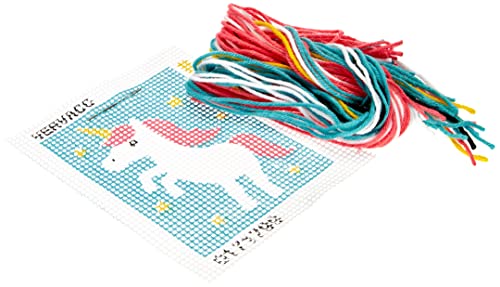 Vervaco – Kit Unicorno, Stick Immagine vorgezeichnet stickbildp ackung, vorbeze ichnet, Cotone, Multicolore, 12.5 x 16 x 0,3 cm