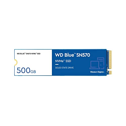 WD Blue SN570 500GB High-Performance M.2 PCIe NVMe SSD, con velocità di lettura fino a 3500 MB s