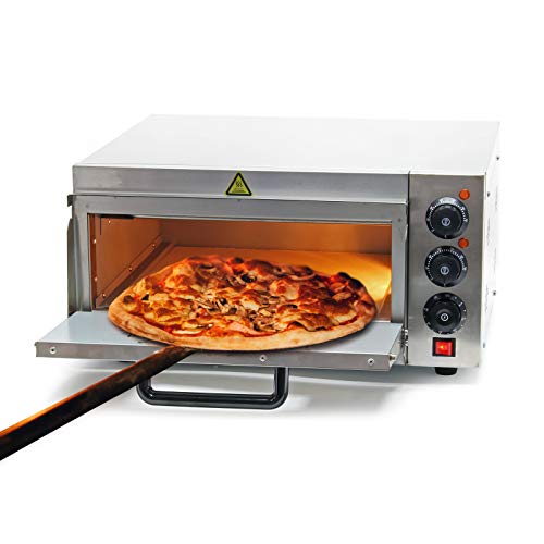 Wiltec Forno per Pizza in Acciaio Inox, 2000W, 350°C Fornetto Elettrico