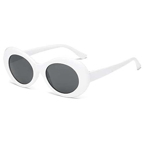 YAMEIZE Occhiali da Sole Ovali Vintage - per Donna Uomo Protezione UV400 Occhiali da Sole Rotondi Eleganti Retrò
