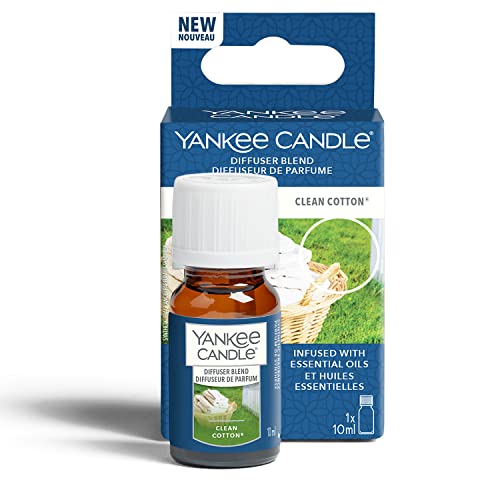 Yankee Candle olio per diffusore di aromi con tecnologia a ultrasuoni | Ricarica per diffusore Clean Cotton | 10 ml