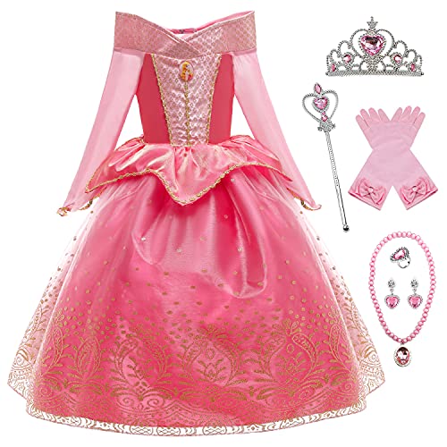YOSICILCostume da Principessa Aurora per Ragazze Costume da Bella A...