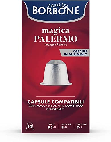 100 Capsule CAFFÈ BORBONE Miscela Magica Palermo ALLUMINIO Compatibili Nespresso*