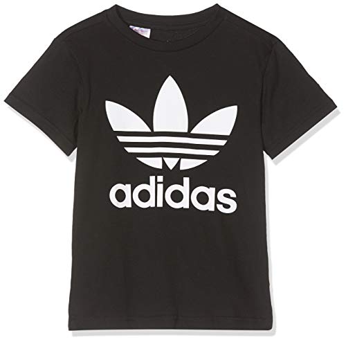 adidas Trefoil Tee, T-Shirts Unisex Bambini, Black White, 12-13A