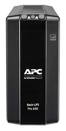 APC by Schneider Electric Back UPS PRO BR650MI Gruppo di Continuità UPS, 650VA, 6 Uscite IEC, Interfaccia LCD, Protezione Linea Dati da 1 GB