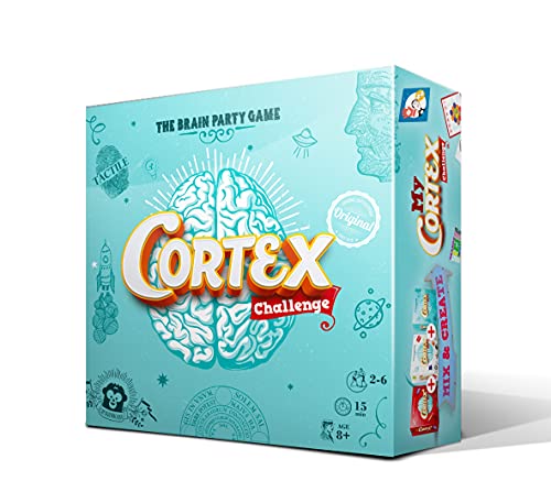 Asmodee - Cortex Challenge, Azzurro - Gioco da Tavolo, Sfide per il Cervello, 2-6 Giocatori, 8+ Anni, Edizione in Italiano