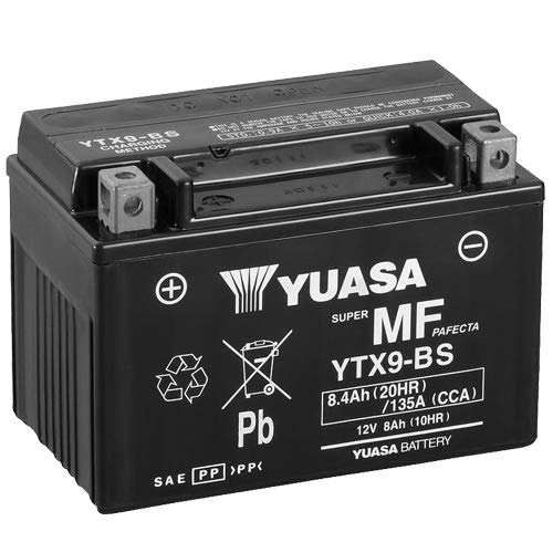 Batteria Yuasa YTX9-BS, 12 V 8 AH (dimensioni: 150 x 87 x 105) per Kawasaki Z900 anno di costruzione 2017