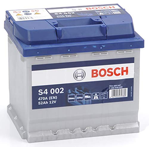 Bosch Automotive S4002, Batteria Per Auto, 52A H, 470A, Tecnologia Al Piombo Acido, ‎17.5 x 19 x 20.7 cm; 12.4 Kg