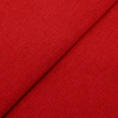 DESHOME Elena - Tessuto al metro idrorepellente stoffa a metro resistente per tappezzeria divani, cuscini, arredo (1 metro, Rosso)