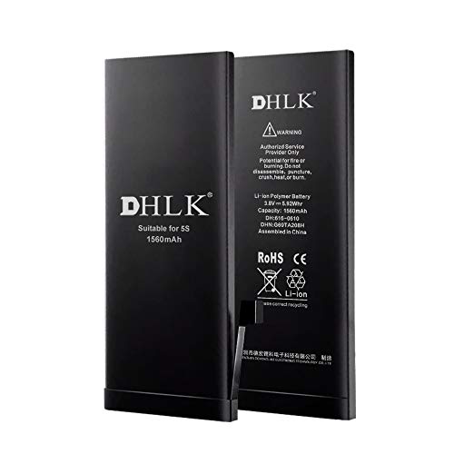 DHLK Batteria compatibile con iPhone 5S e 5C - Prestazioni ottimali Durata prolungata Capacità 1560 mAh [2 Anni Garanzia]